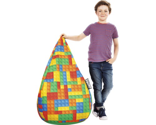 Zitzak Zitpunt Zitzak Bricks L ca. 120 liter kleurrijk 70x90 cm