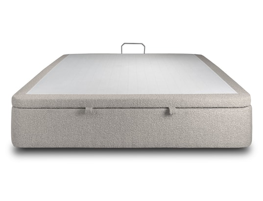 SOMMEIL DE PLOMB - Sommier 140 x 190 Sommier coffre bouclette gris 140x190 h39cm