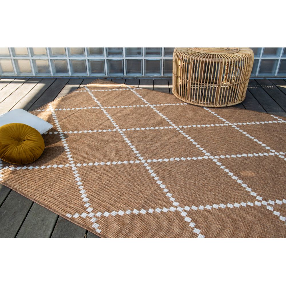 Tapis intérieur - ethnik - 120 x 160 cm - marron/ivoire - cezare
