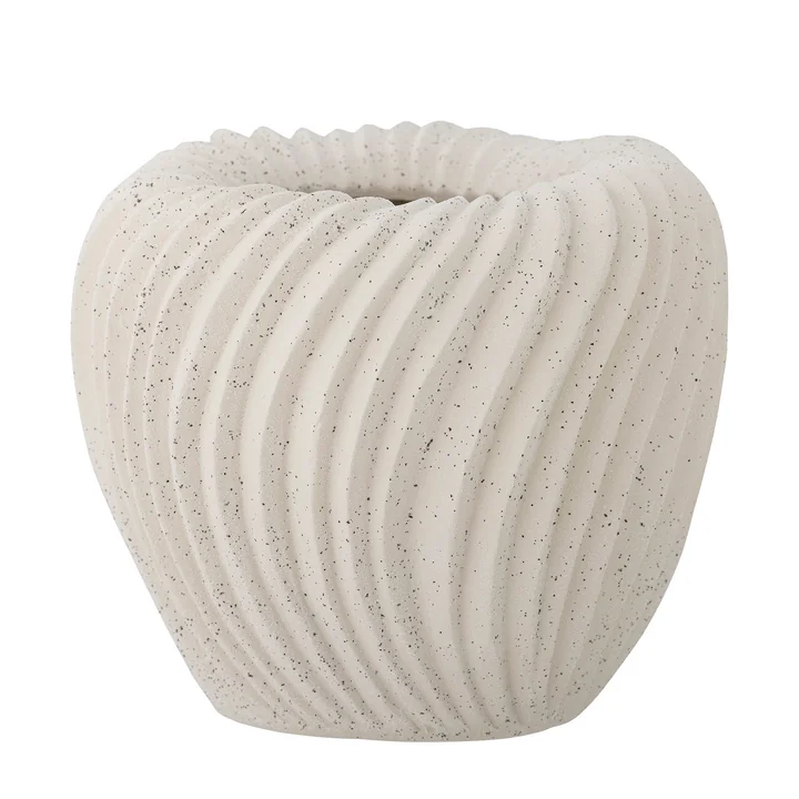 Bloomingville - Maham Blumentopf, Ø 21,5 H 19 cm, naturweiss