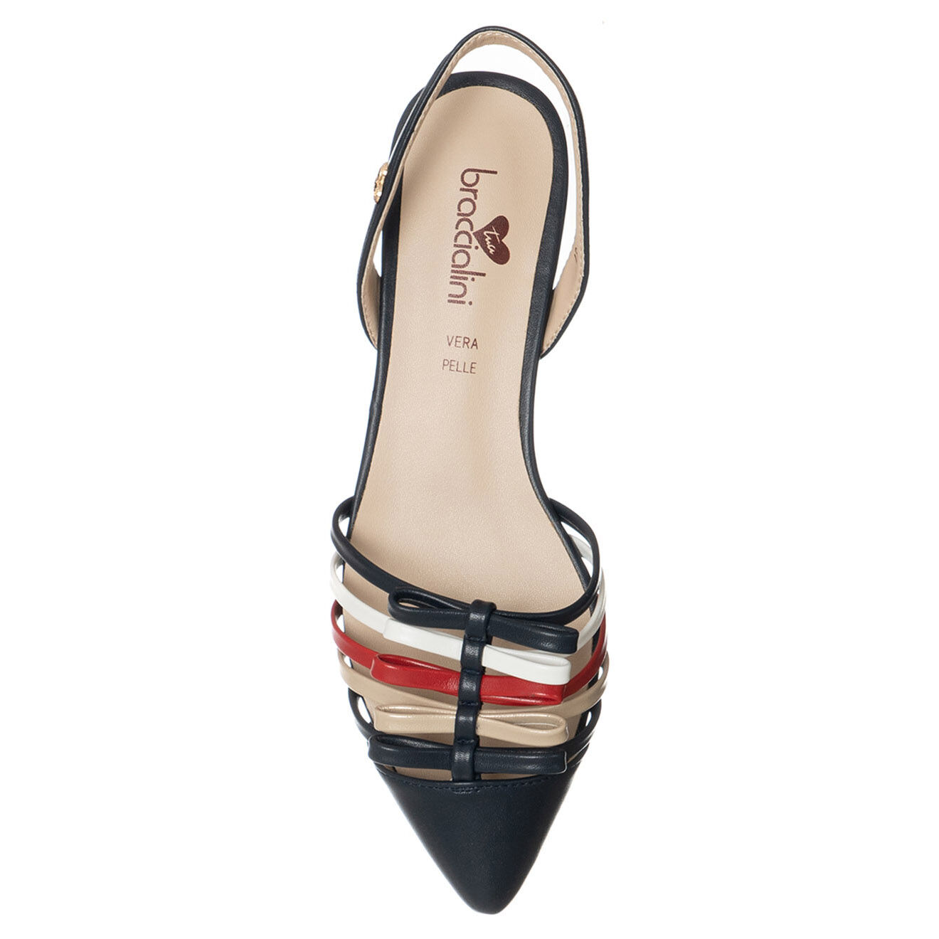Tua By Braccialini Slingbacks Sacha noir/rouge/blanc