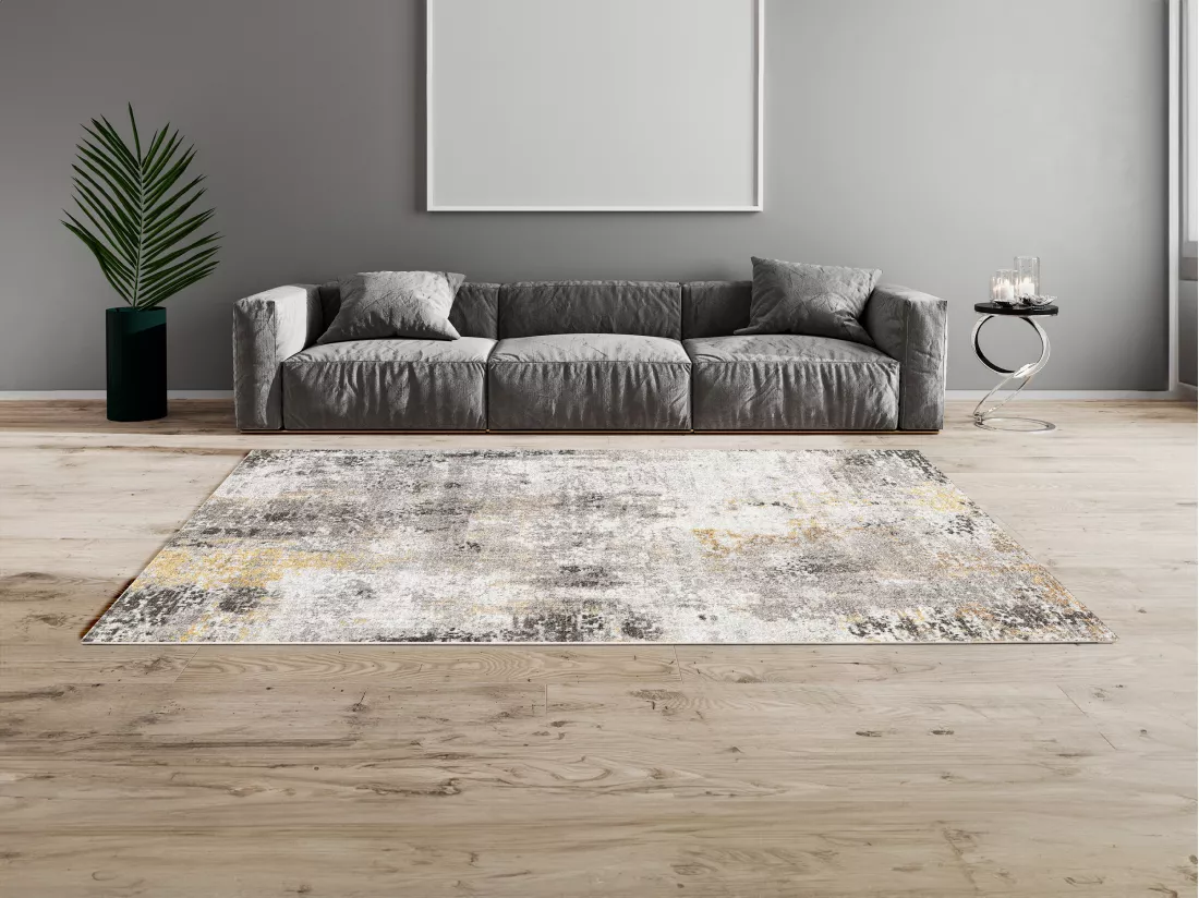 Tapis style vintage - 160 x 230 cm - Gris - MARIMAR