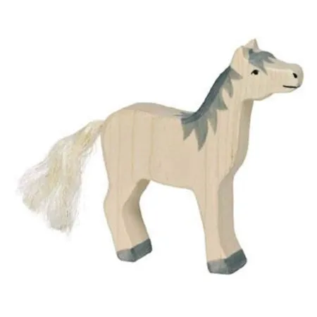 Pferd, Kopf hoch, graue Mähne