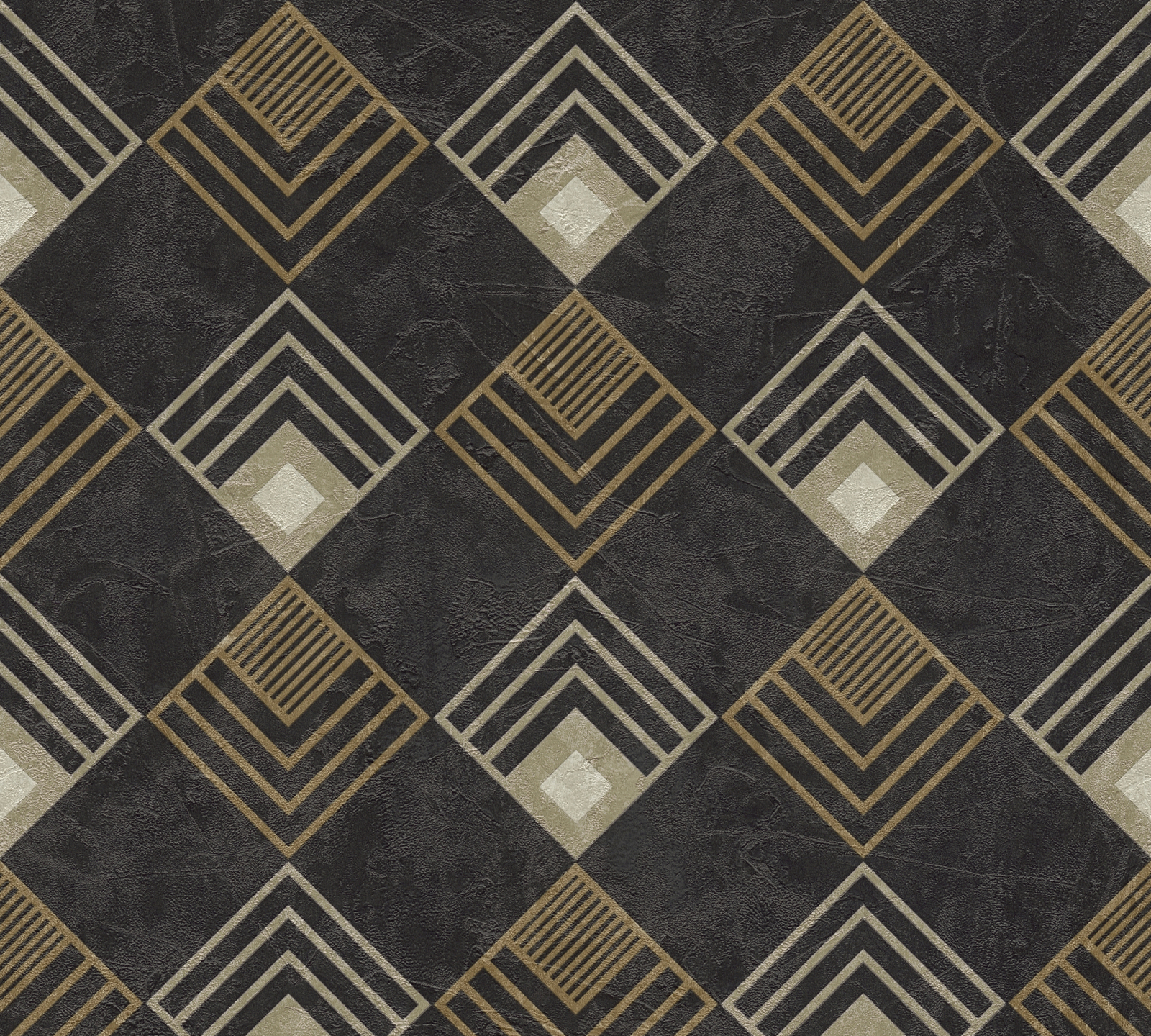 Vliestapete DESIGN - anthrazit-creme - 10 Meter