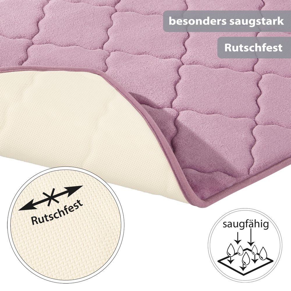 PANA® Memoryschaum Badematte • Badvorleger 50 x 80 cm • Badteppich • Duschvorleger • Viskoelastische Badematte • versch. Farben