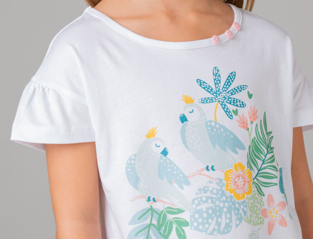 Chemise de nuit enfant-Jardin exotique