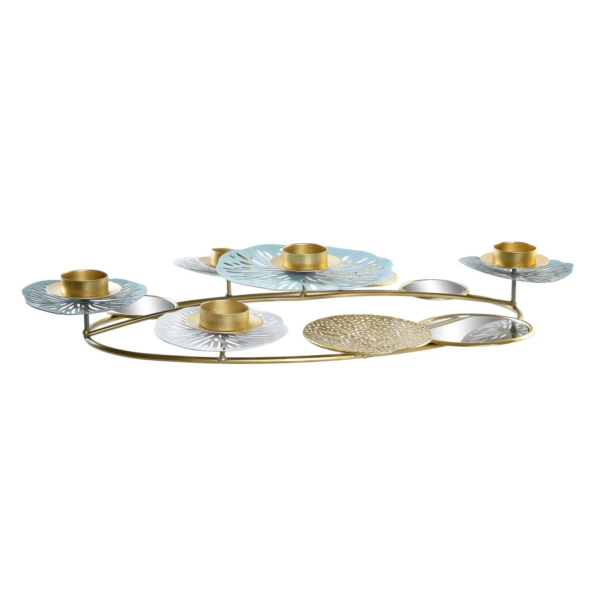 DKD Home Decor Pot à Bougie Miroir Doré