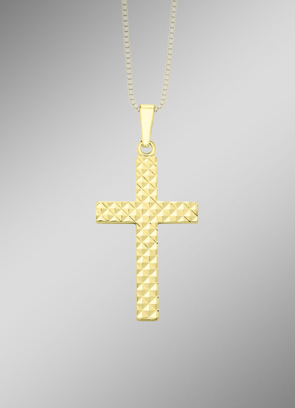 Kreuz-Anhänger mit Diamantmuster