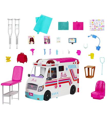 Barbie Ambulance m. Ton/Licht - 60 cm - Weiß