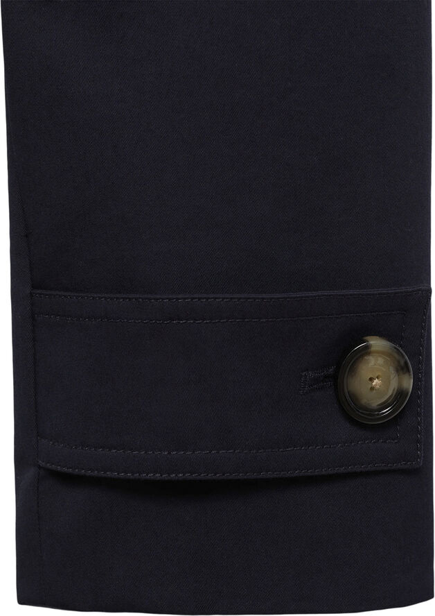 MANGO Double-button trench coat Black