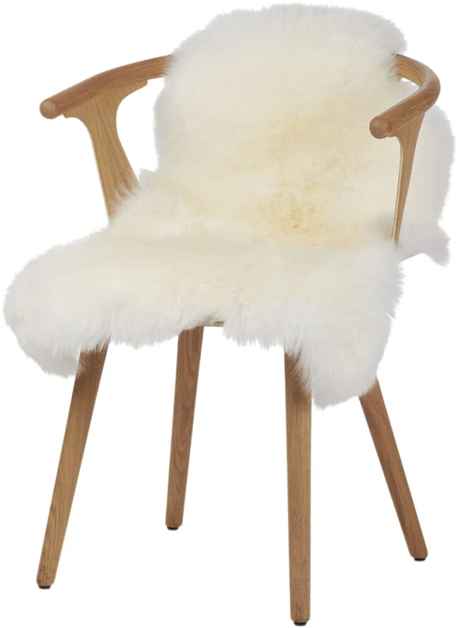 NATURES Collection 90cm-up New Zealand Sheepskin, Long Wool Ivory 95x60