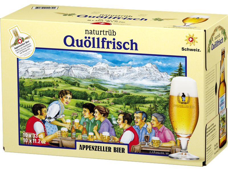 Appenzeller Bier Bier Quöllfrisch naturtrüb 10 x 0.33 l Naturtrübes Bier