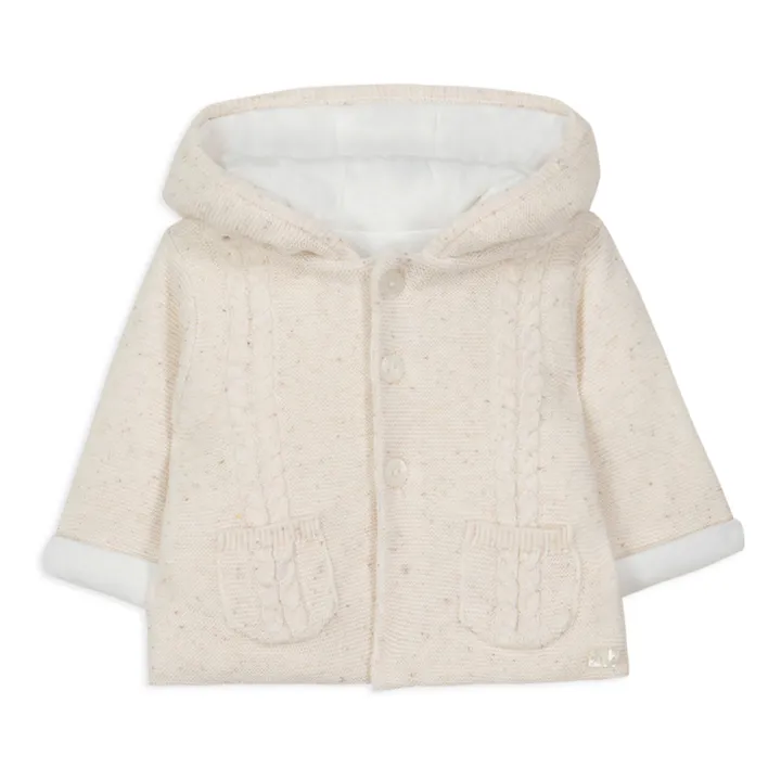 Tartine et Chocolat Manteau en Maille | Ecru