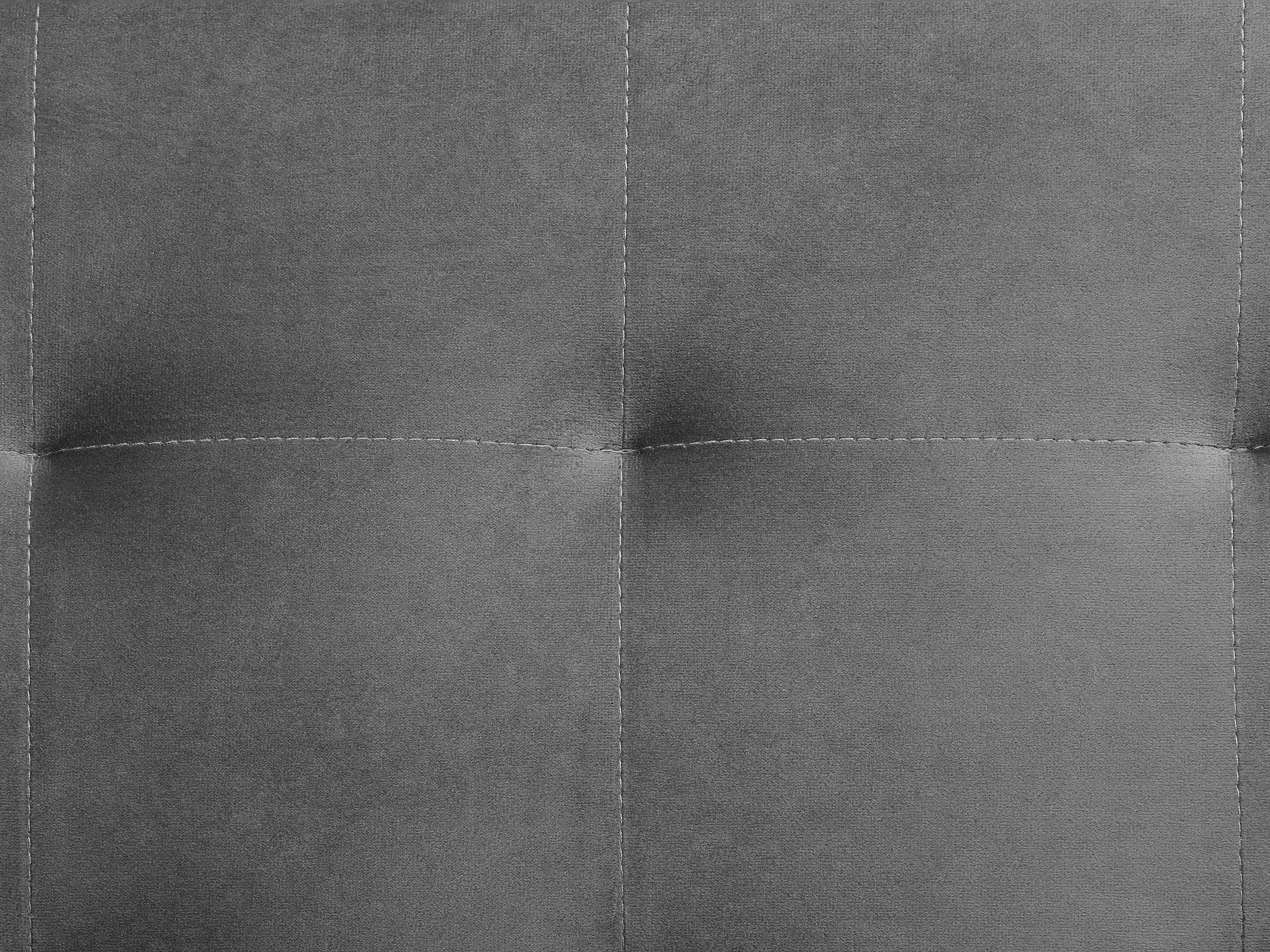 Slaapbank 3-zits ABERDEEN Fluweel Grijs