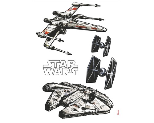 Muursticker Disney Edition 4 Disney Star Wars Ruimteschepen 100 x 70 cm