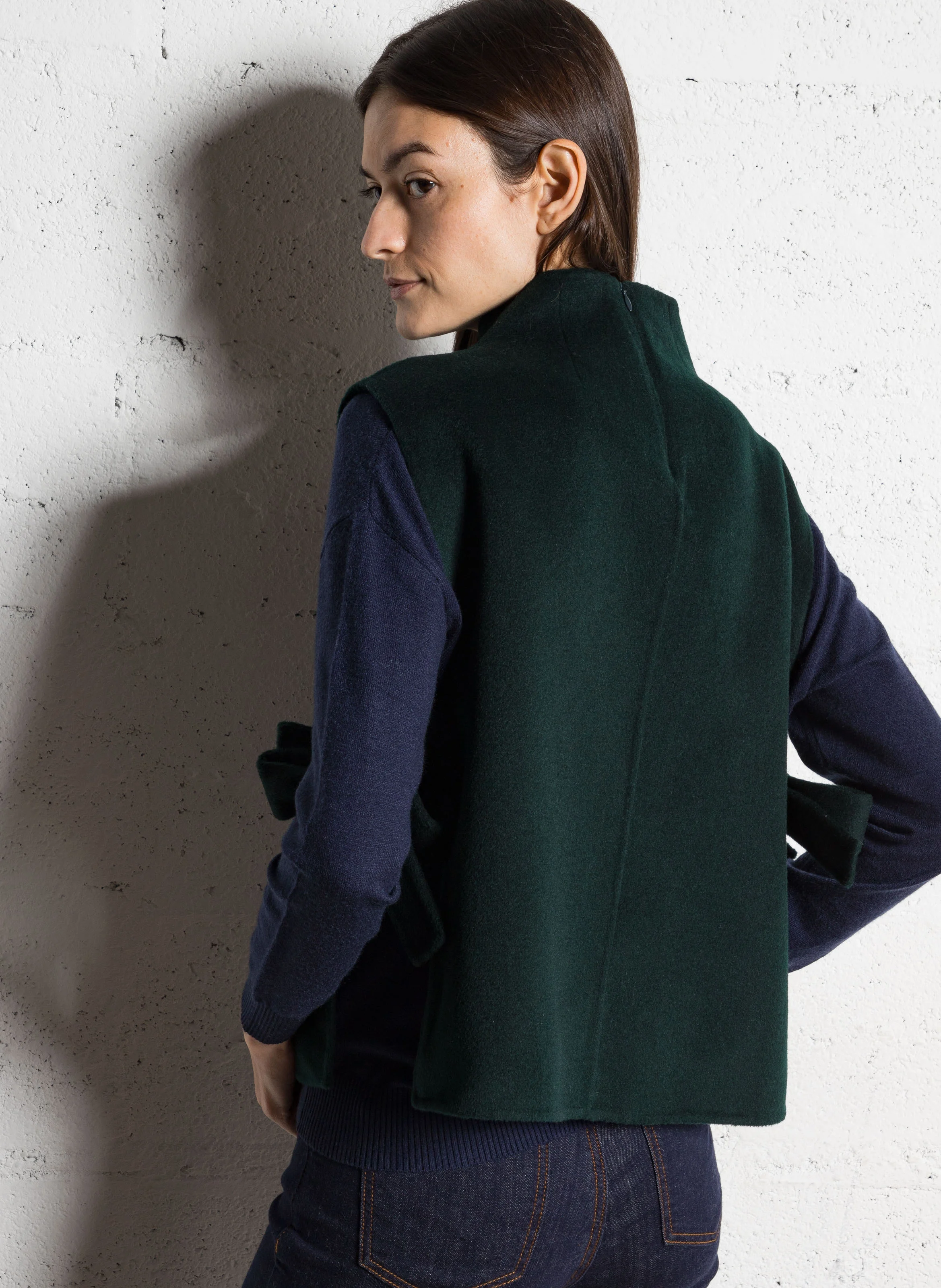 RIMA - Plastron en laine | Vert