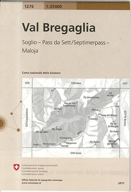 BUNDESAMT - 1276 VAL BREGAGLIA ECHELLE 1 25 000