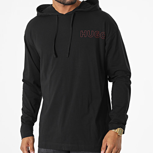 Tee Shirt Capuche Manches Longues Unite 50478917 Noir