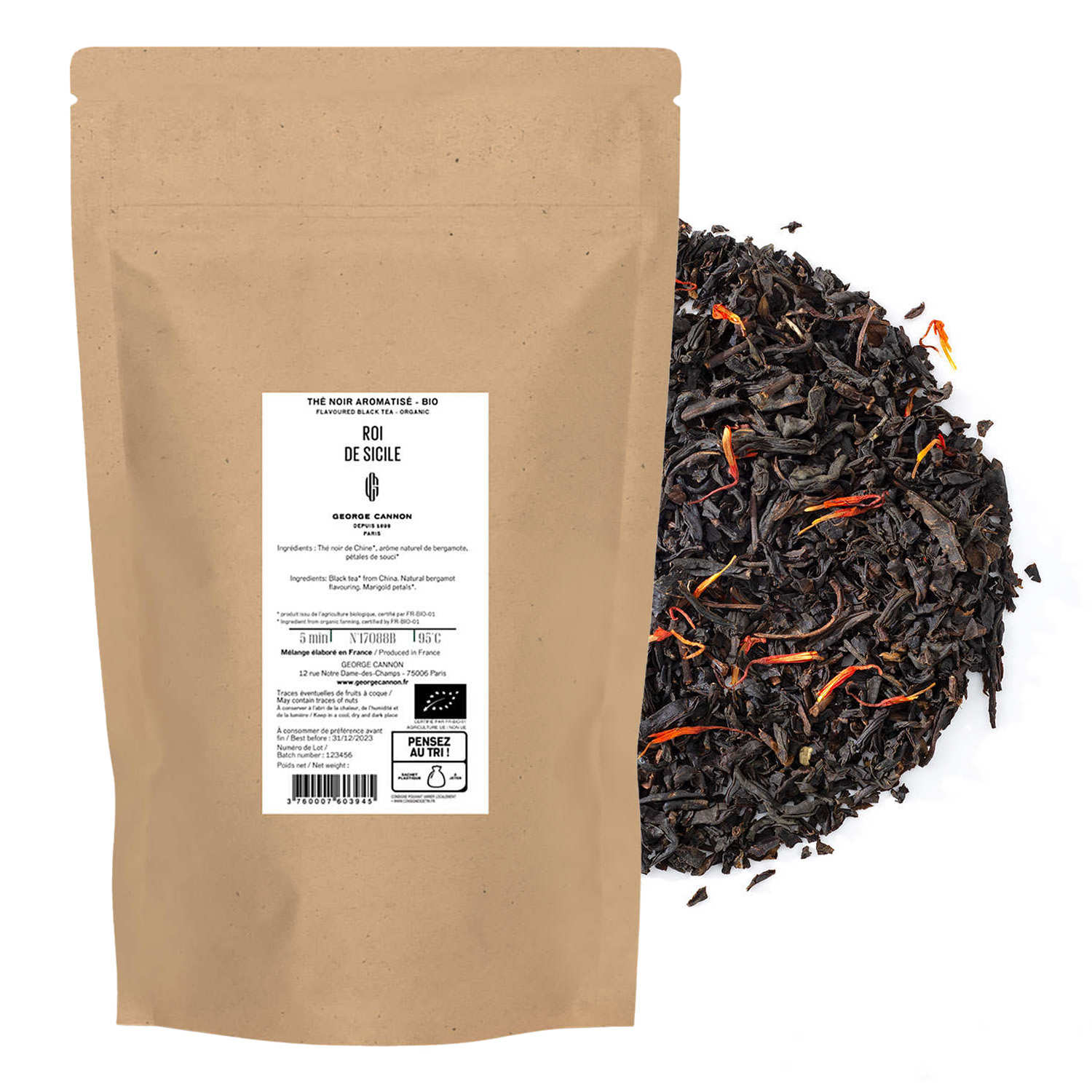 Thé noir Roi de Sicile Earl Grey bio