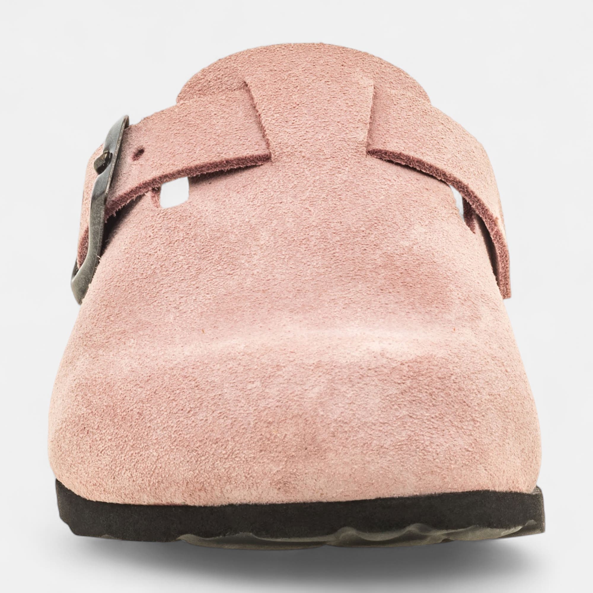 Mules semelle liège Fille en cuir rose