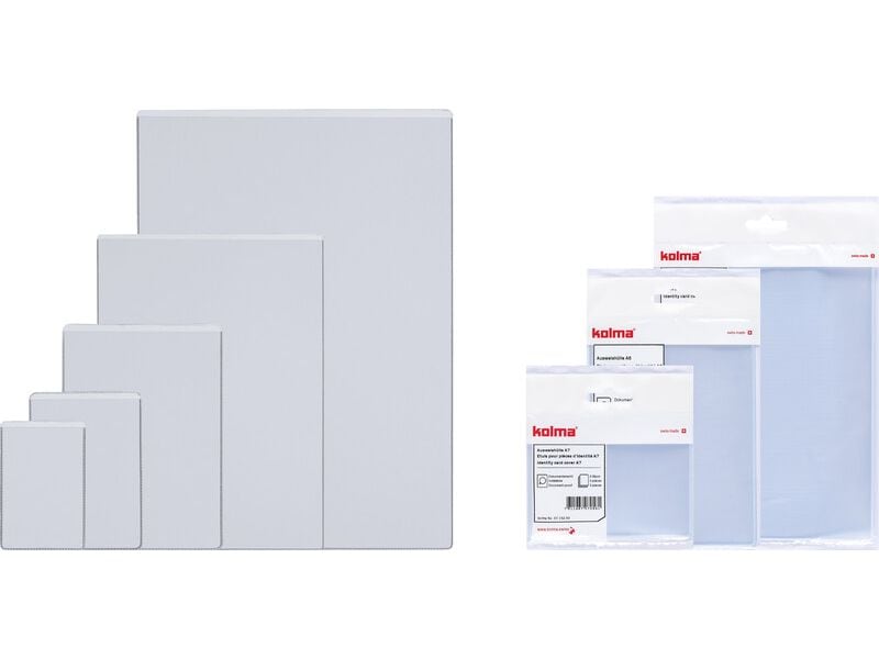 Kolma Ausweishalter Reisepass CopyResistant Transparent, 3 Dokumentenechte Ausweishülle