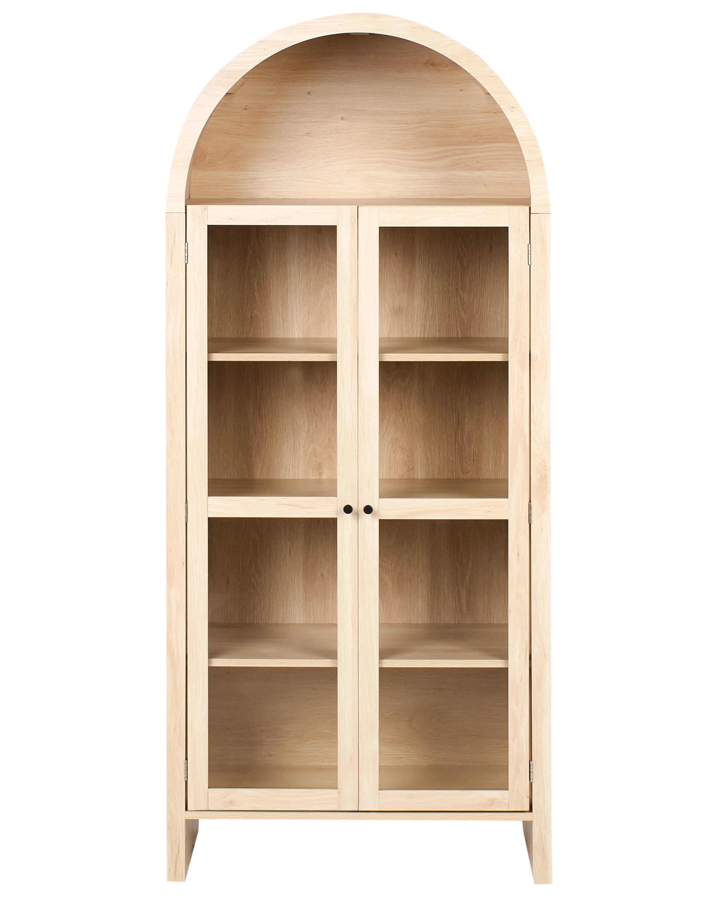 Glazen vitrinekast GLENWOOD 79 cm Lichtbruin