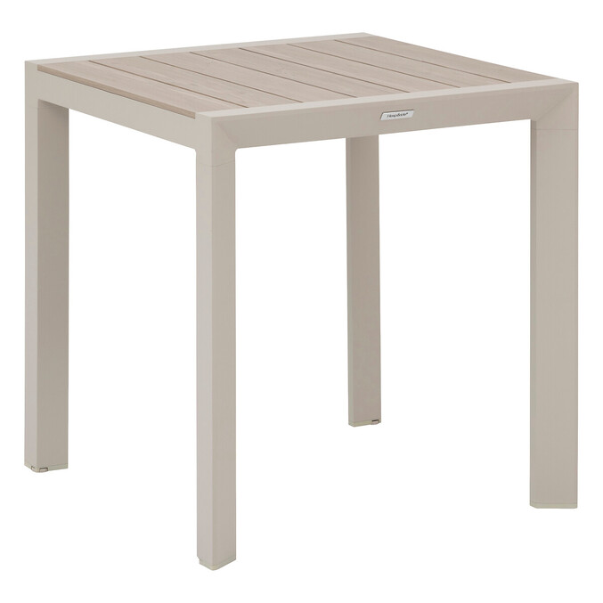 Ensemble table de jardin ÉVASION + 2 chaises empilables ESSENTIA Lin & Argile