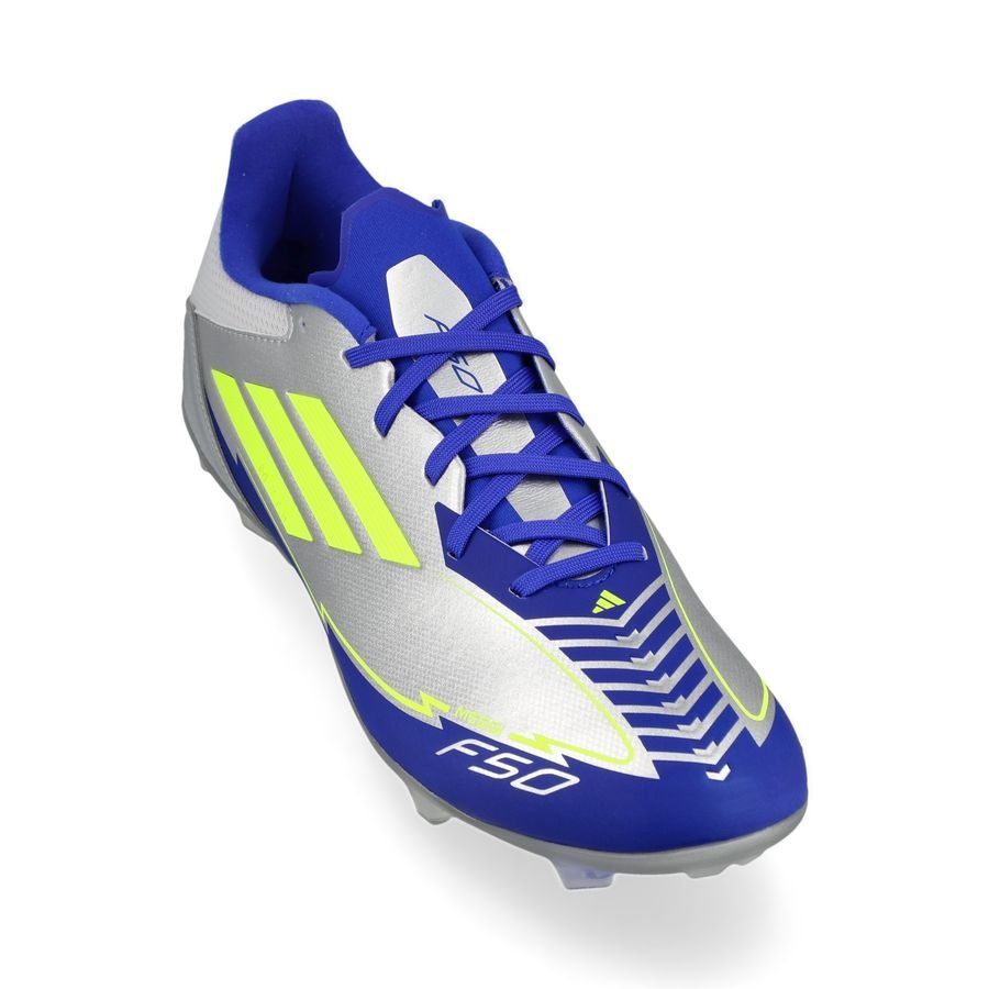 adidas F50 Messi League FG/AG La Vida Rapida - Argenté/Jaune/Bleu