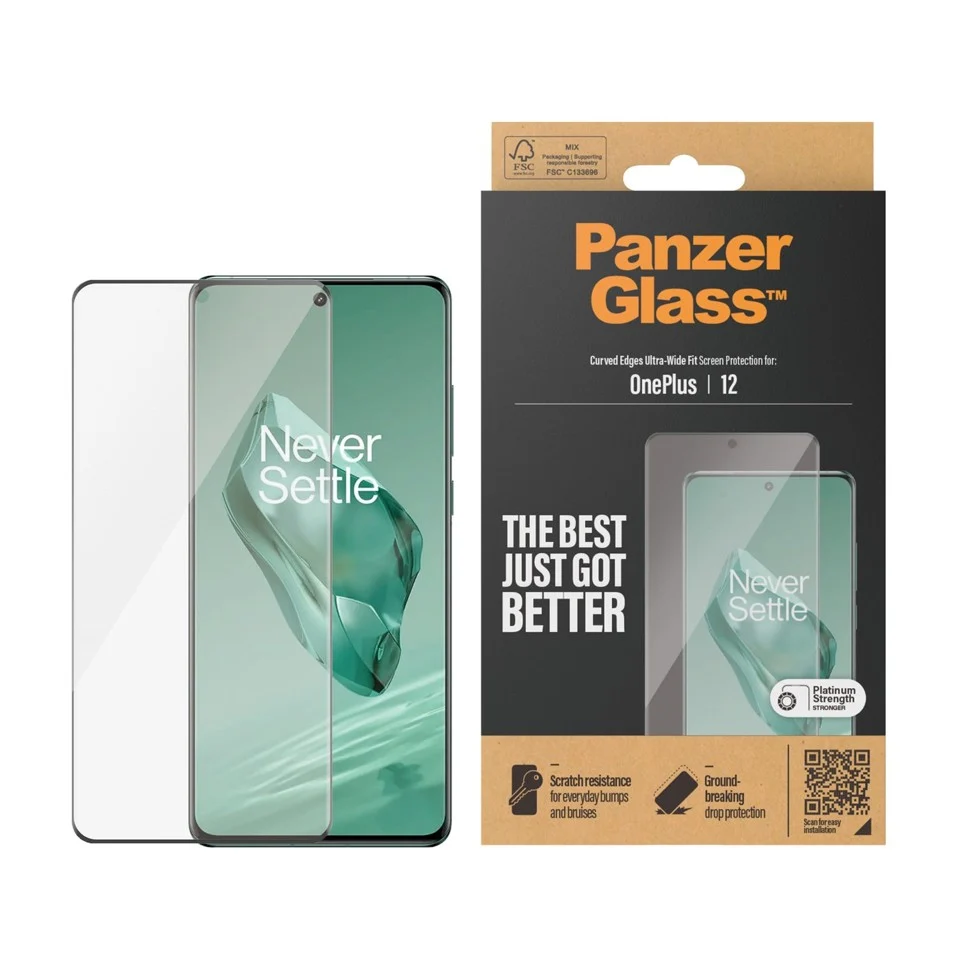 PanzerGlass - Skærmbeskyttelse - OnePlus 12 - Ultra-Wide Fit
