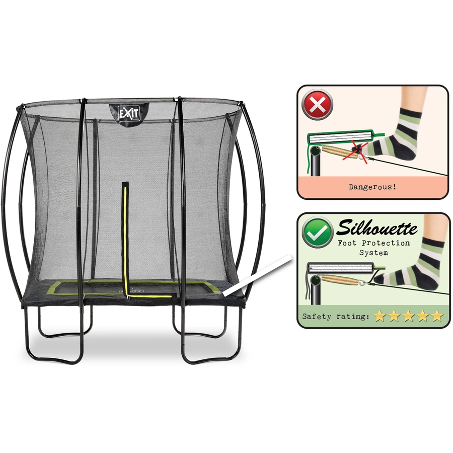 EXIT Silhouette Trampolin 153 x 214 cm, schwarz