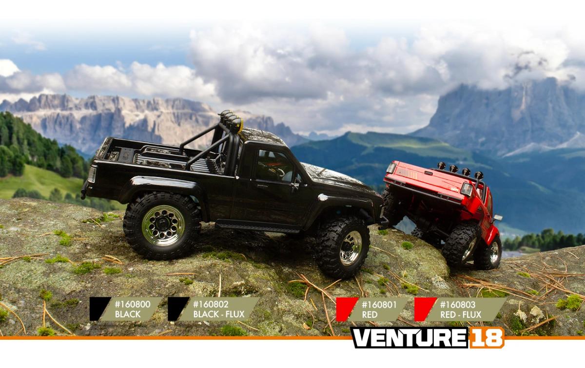Scale Crawler Venture18 Toyota Hilux SR5, Schwarz RTR, 1:18<br>Offroad-Truck im Massstab 1:18