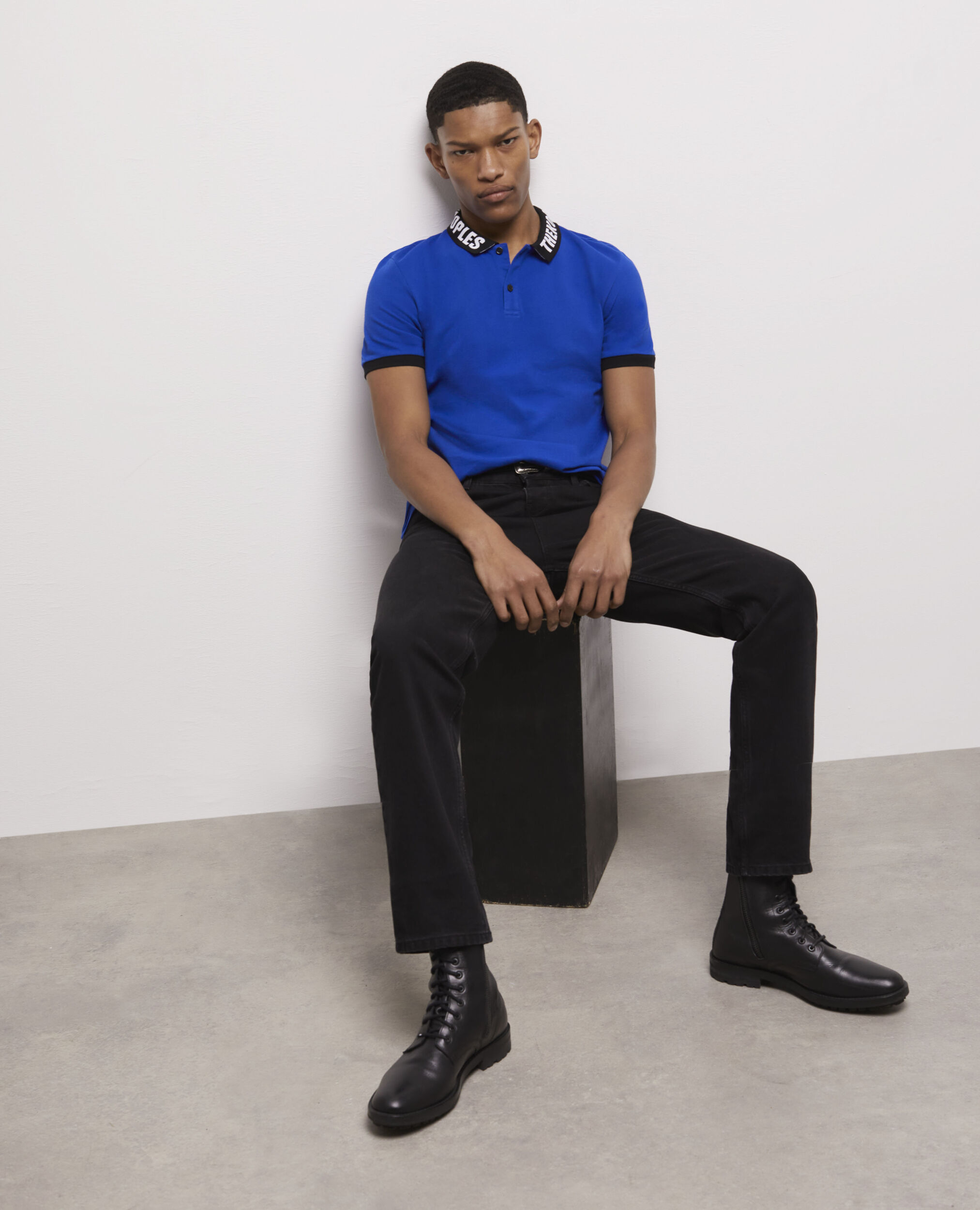 Polo bleu