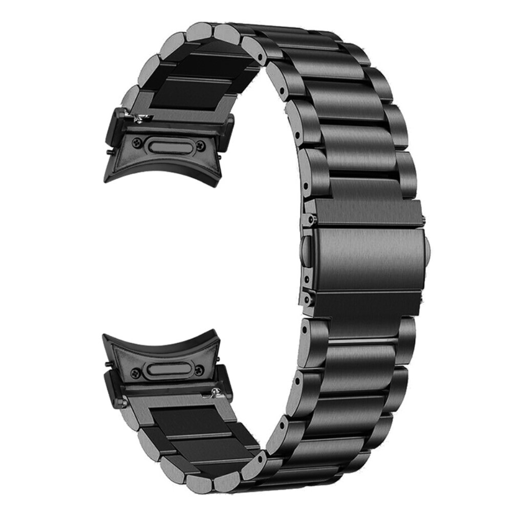 Samsung Galaxy Watch 4 (40mm) Edelstahl Armband mit Doppel Butterfly-Verschluss (Gelenkumfang: 240mm) - Schwarz