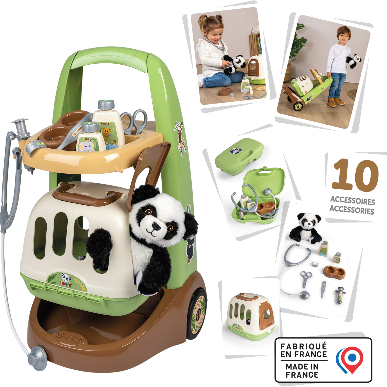 Smoby Tierarzt-Trolley mit Panda Kuscheltier