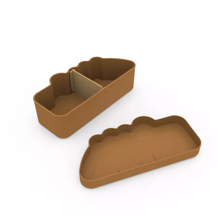 Done by Deer™ Frühstücksbox Kiddish, Croco Senfgelb
