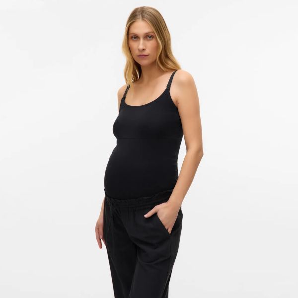 MAMA.LICIOUS Zwangerschapstop - Kerrie - 2-Pack - Maat XS - Black/Snow White