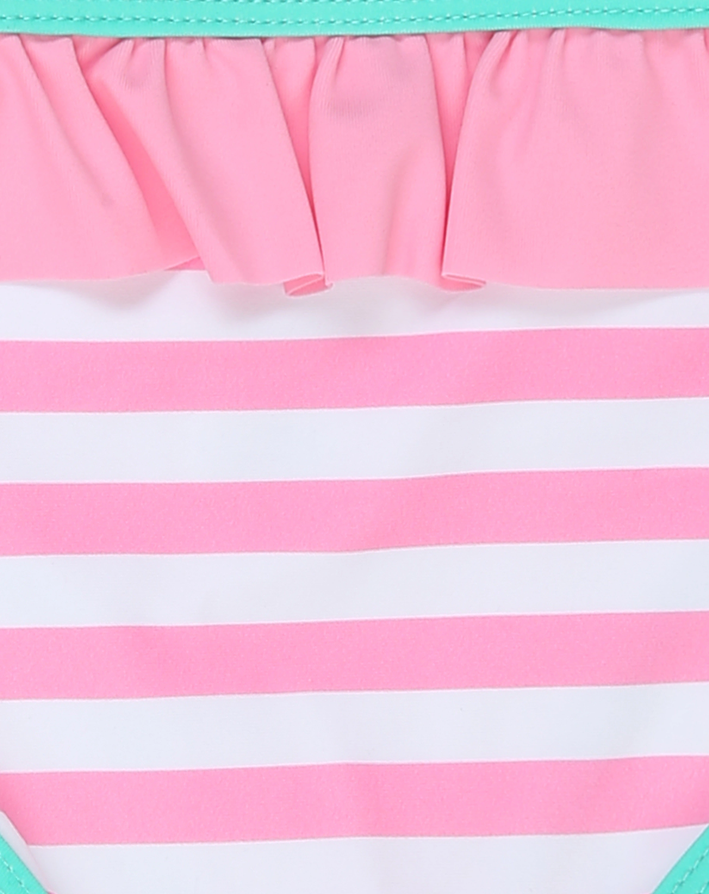 Bikini HERZ gestreift in pink/weiß