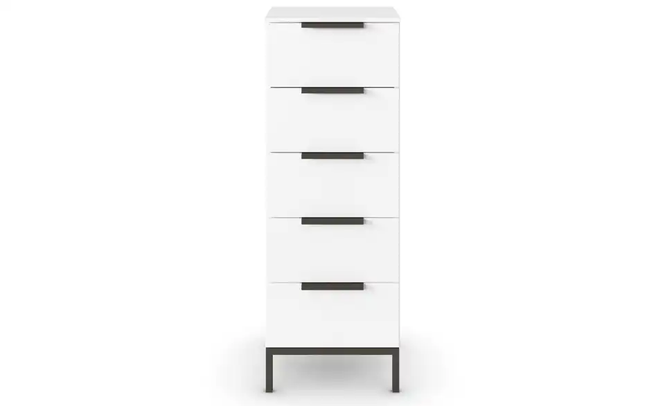 Kommode Weiß Front: Dekor, Oberboden: Dekor 40 cm Graphit