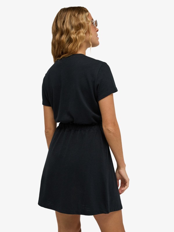 Sunny Expedition Solid Robe T-shirt nouée Noir Femme