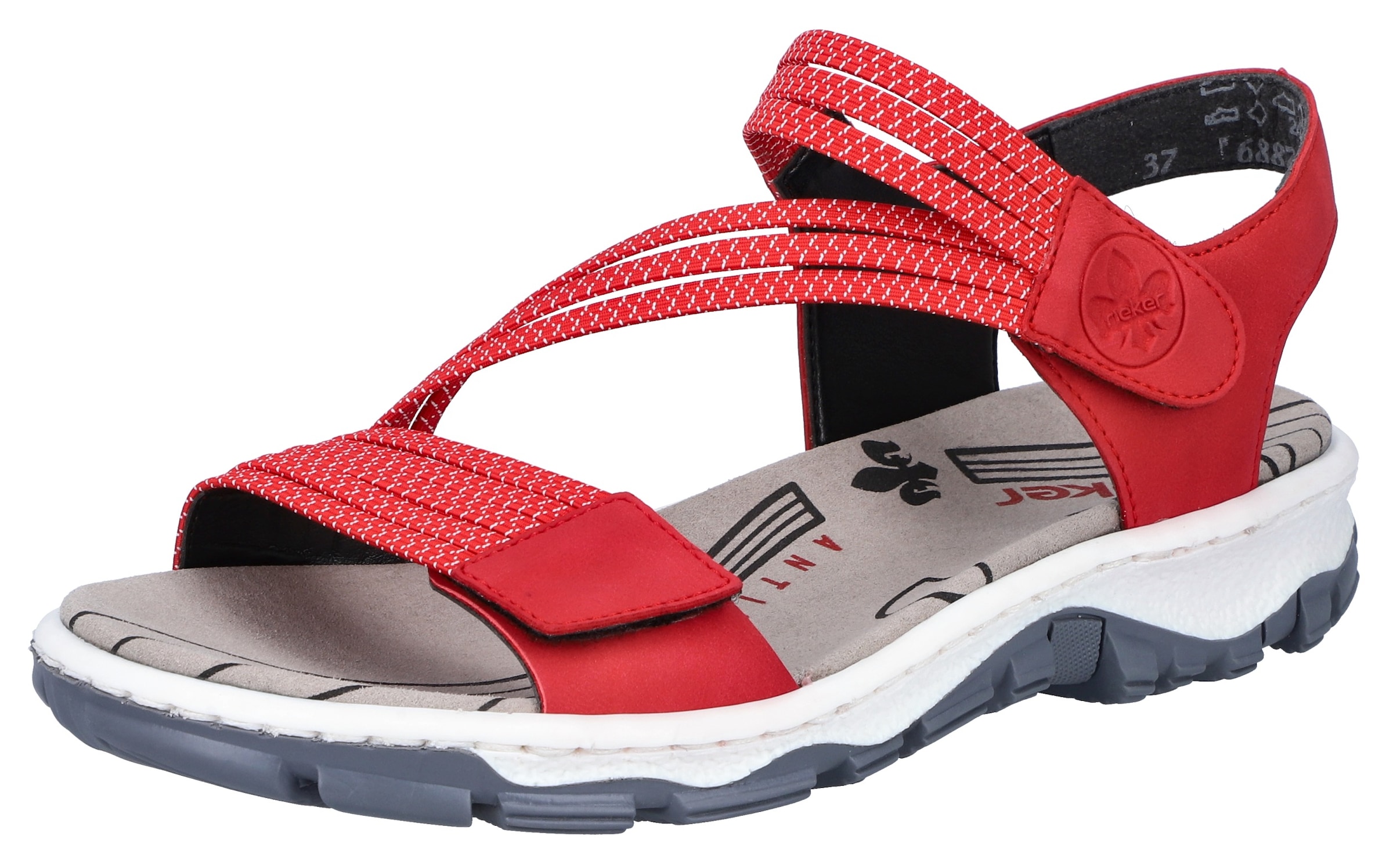 Rieker Riemchensandale  , Sommerschuh, Sandalette, Klettschuh, im Sportslook