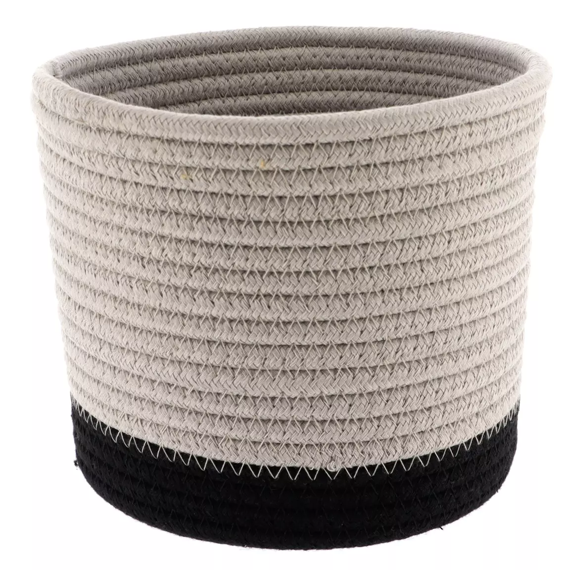 Lot de 3 paniers (H16 cm) Black Line Ficelle/Noir