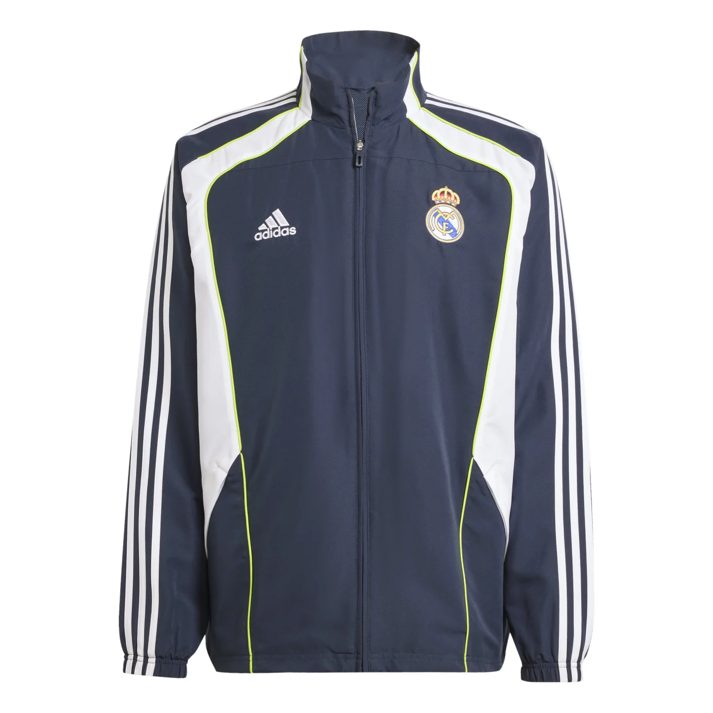 adidas Real Madrid Urban Purist Trainingspak Full-Zip 2024-2025 Donkerblauw Wit Lichtgroen