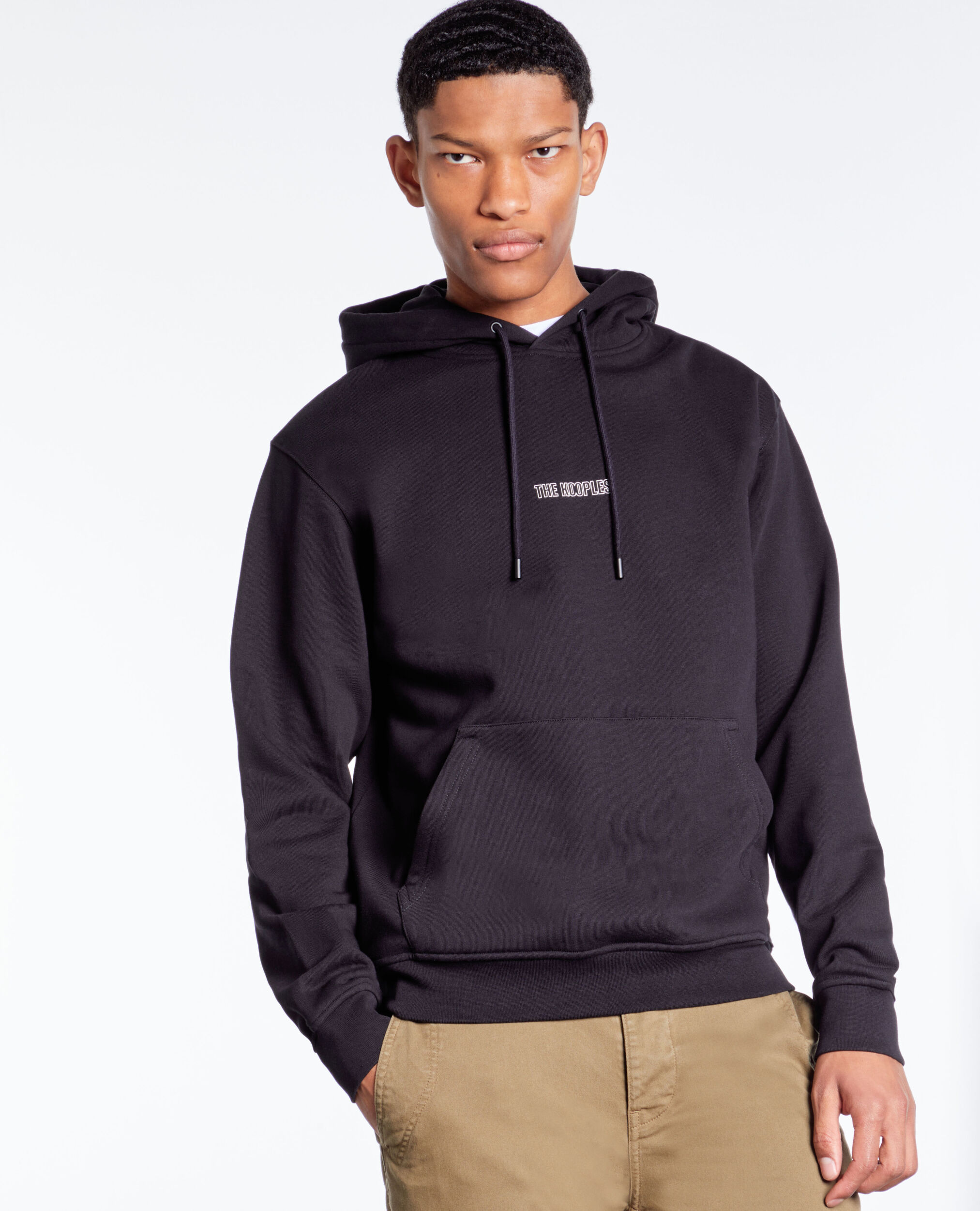 Sweatshirt à capuche noir avec logo