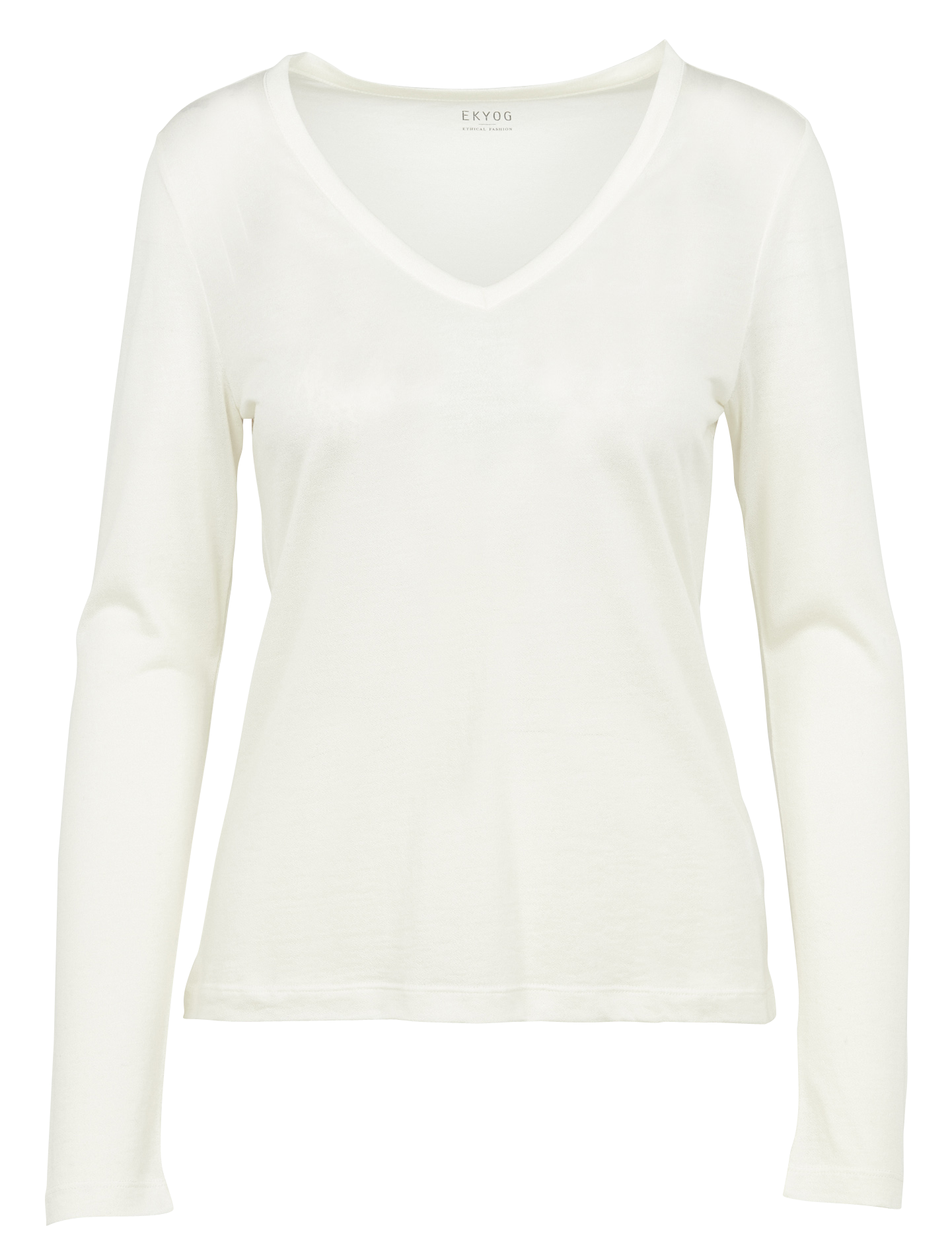 Tee-shirt col V léger | Blanc