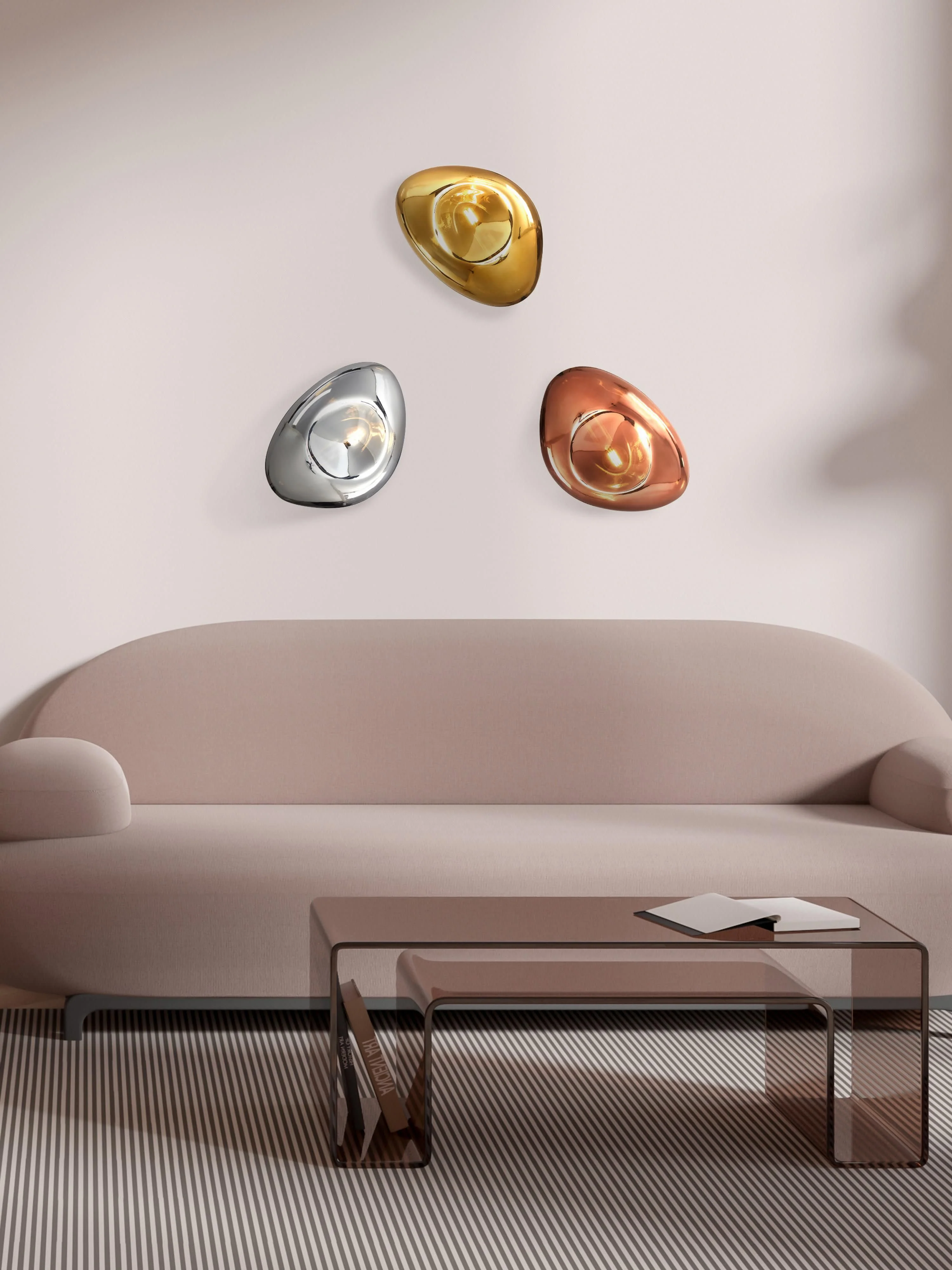 Mondgeblazen wandlamp Mabell