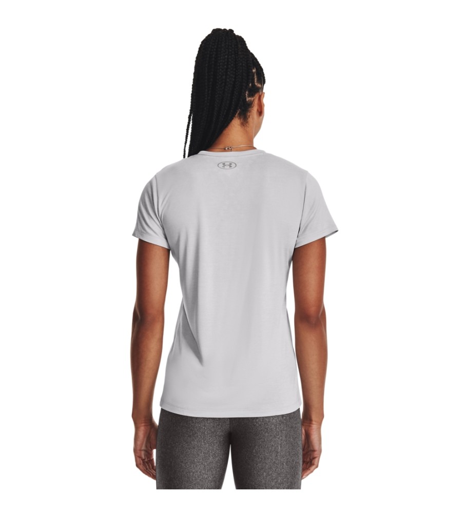 Camiseta Under Armour UA Tech com decote em V, cinza