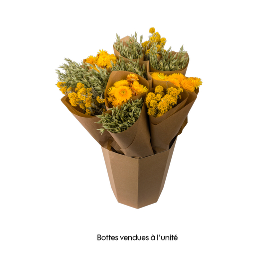 Botte de fleurs séchées - Jaune