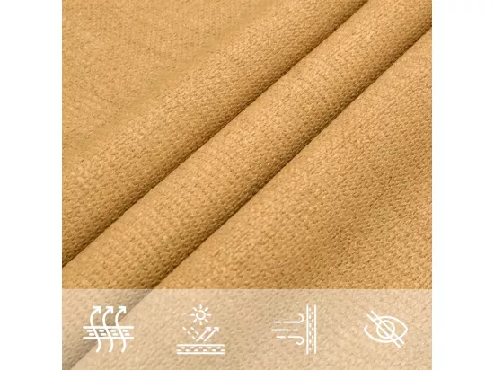 Voile d'ombrage 160 g/m² rectangulaire sable 2x4 m PEHD