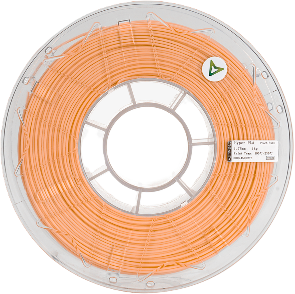 Creality  Hyper PLA RFID Peach Fuzz, 1,75 mm / 1000 g    Maximale Druckeffizienz mit RFID Erkennung in Peach Fuzz