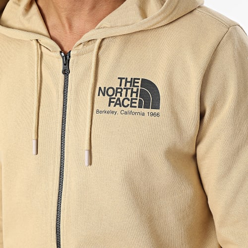 Sweat Capuche Zippé Berkeley California Beige